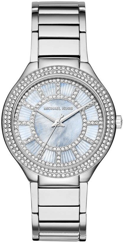 michael kors kerry silver crystal ladies bracelet watch|Michael Kors Kerry Watch .